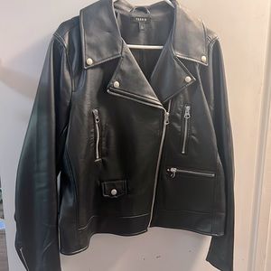 Leather moto jacket